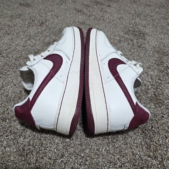 Nike Air Force 1 Low White Maroon Leather Men’s Size 8 DB4455-100